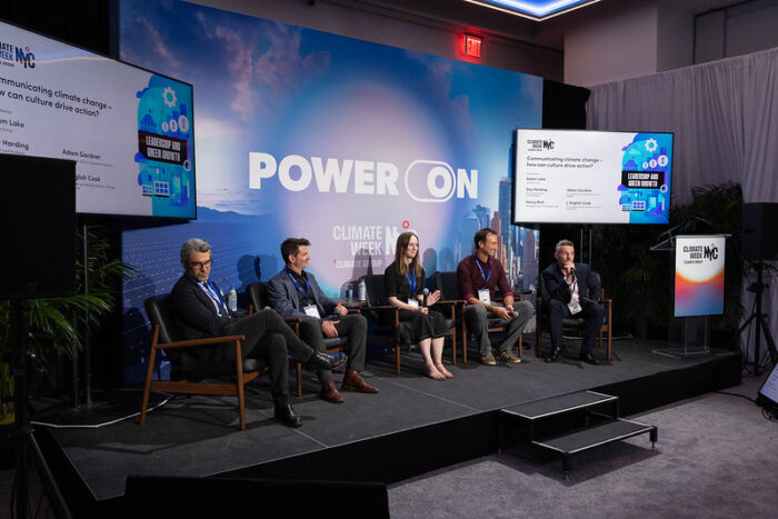 Photo of a talk from NY Climate Week 2025